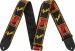 FENDER Monogrammed Strap, Black/Yellow/Red, 2" Oulu