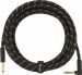 FENDER Deluxe Series Instrument Cable, Straight-Angle, 15ft, Black Tweed Oulu