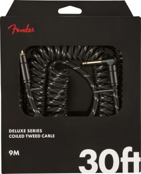 FENDER Deluxe Coil Cable, 30', Black Tweed Oulu