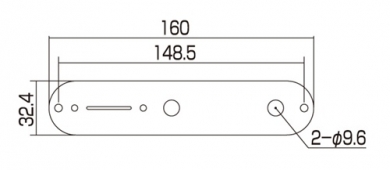 Nickel Control Plate for Telecaster