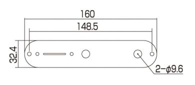 Aged Chrome Control Plate for Telecaster