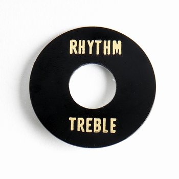 Black Plastic Rhythm/Treble Ring