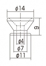 Nickel Strap Button (1psc) Oulu