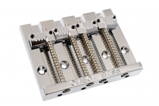 4-String Grooved Omega Bass Bridge, Chrome