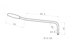 Strat Tremolo Arm Chrome US 10-32Chrome US 10-32 Tremolo Arm