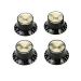 Gibson Top Hat Knobs w/ Gold Metal Insert (Black)(4 pcs.) Oulu