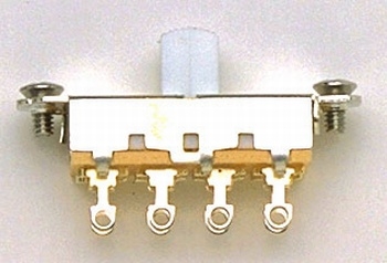Switchcraft White On-Off-On Slide Switch