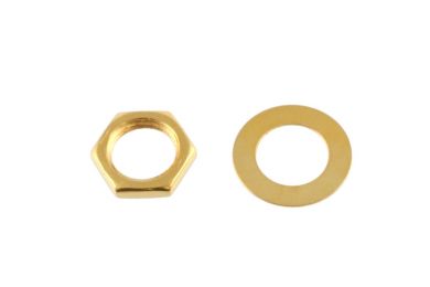 Gold Nut and Washer for USA Pots and Jacks Oulu