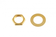 Gold Nut and Washer for USA Pots and Jacks