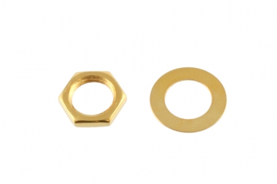 Gold Nut and Washer for USA Pots and Jacks