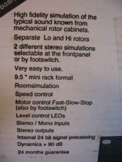 DYNACORD SL20 DIGITAL ROTOR CABINET