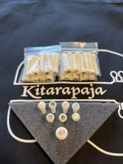 JOHN PEARSE BONE ABALONE BRIDGE PINS 