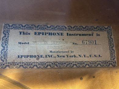 EPIPHONE ZEPHYR EMPEROR REGENT 1954