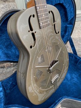 NATIONAL STYLE 0 14-FRET, WEATHERED STEEL FINISH 
