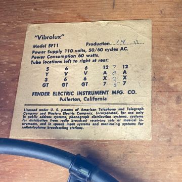 FENDER VIBROLUX 1958