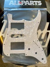 White Pearloid 3-Ply H-S-H Pickguard for Stratocaster