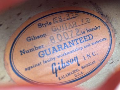 GIBSON ES-335TD 1962