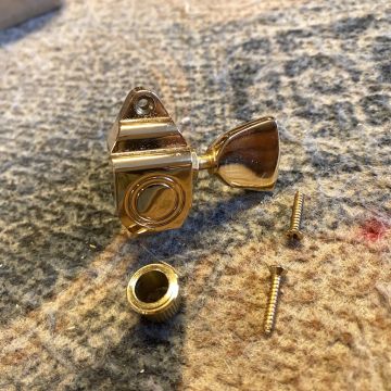 KLUSON/GIBSON SEALFAST TUNER, NOS, Gold, Bass Side