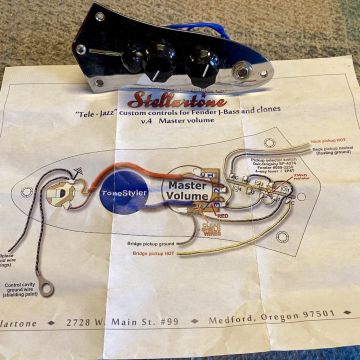 STELLARTONE "TELE-JAZZ" CUSTOM CONTROL SYSTEM FOR JBASS