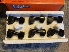 SCHALLER M6LMINI GUITAR LOCKING TUNER SET, Black, NOS