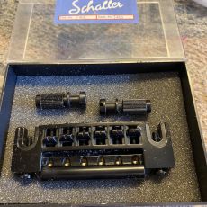 SCHALLER "BADASS-STYLE" GUITAR BRIDGE, Black, NOS