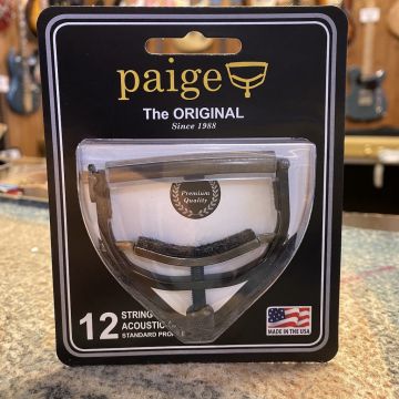 PAIGE P-12E 12-STRING CAPO, Ebony, 16" Radius