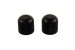 Black Dome Knob Pair