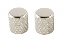 Nickel Heavy Knurl Barrel Knob Pair