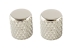 Nickel Heavy Knurl Barrel Knob Pair