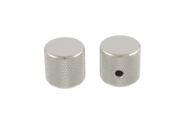 Chrome Barrel Knob Pair
