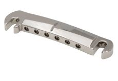 MUSIC CITY BRIDGE "STUD FINDER", COMPENSATED WRAPAROUND TAILPIECE, NICKEL