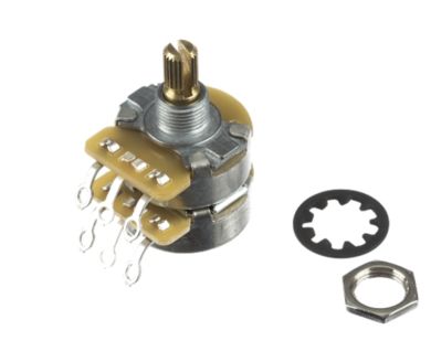 Dual 500K/250K Split Shaft Potentiometer