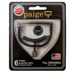 PAIGE P-6E ORIGINAL GUITAR CAPO, Ebony, 16" Radius