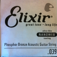 ELIXIR PHOSPHOR BRONZE .039