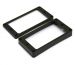 Humbucking Pickup Rings Curved Black Plastic Set Oulu