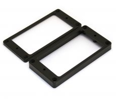 Humbucking Pickup Rings Slanted Black Plastic Set Oulu