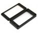 Humbucking Pickup Rings Slanted Black Plastic Set