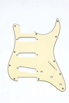 Vintage Cream 3-Ply Pickguard for Stratocaster