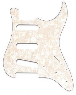 Parchment Pearloid 4-Ply Pickguard for Stratocaster