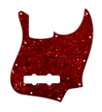 Red Tortoise pickguard for Jazz Bass