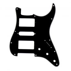 Black 3-Ply H-S-H Pickguard for Stratocaster