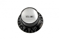 Black Reflector Volume Knob Pair