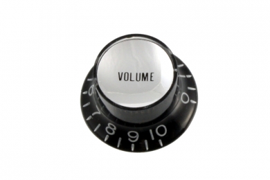 Black Reflector Volume Knob Pair