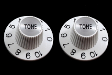 Witch Hat Tone Knob Pair, White