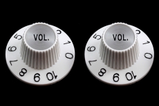 Witch Hat Volume Knob Pair, White