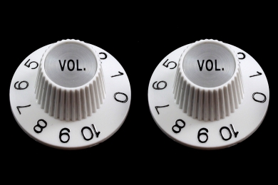 Witch Hat Volume Knob Pair, White