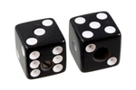 Black Dice Knob Pair