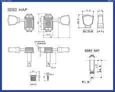 Gotoh SD90-HAP-SLN Tulip 3+3 Nickel Oulu