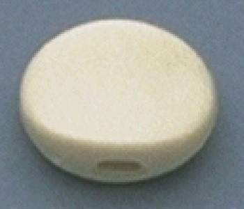 Plastic Oval Button, White