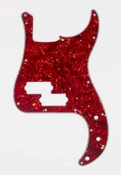 Red Tortoise Pickguard for Precision Bass